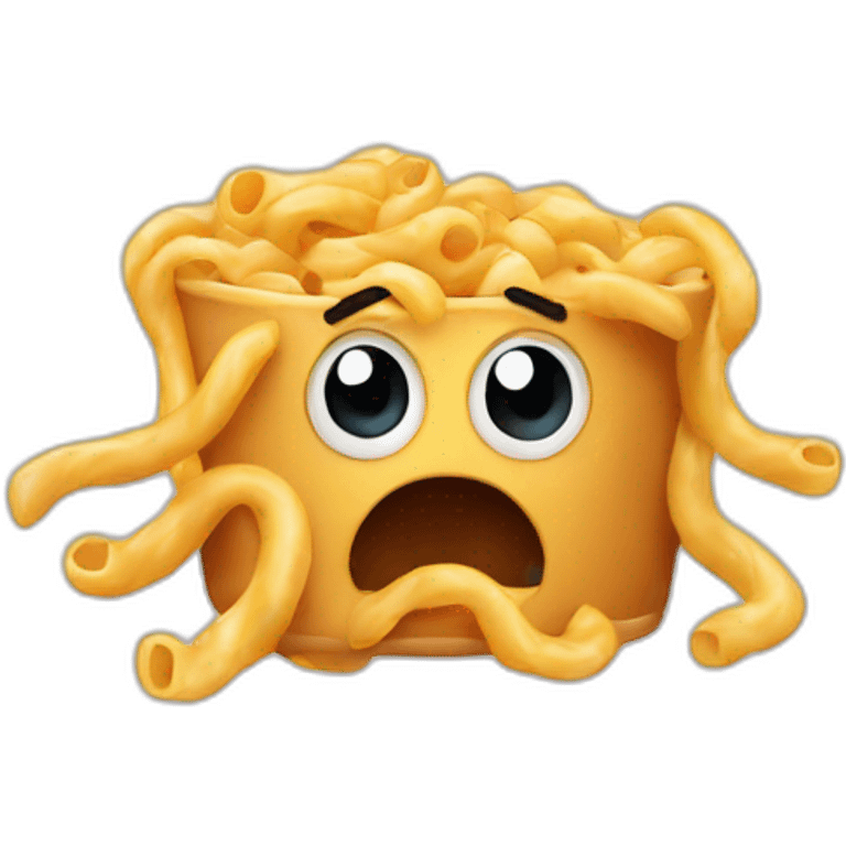 scared macaroni emoji