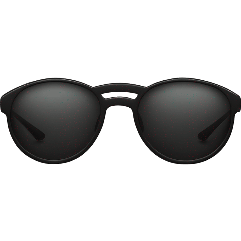 A pair of oval black sunglasses laying flat emoji