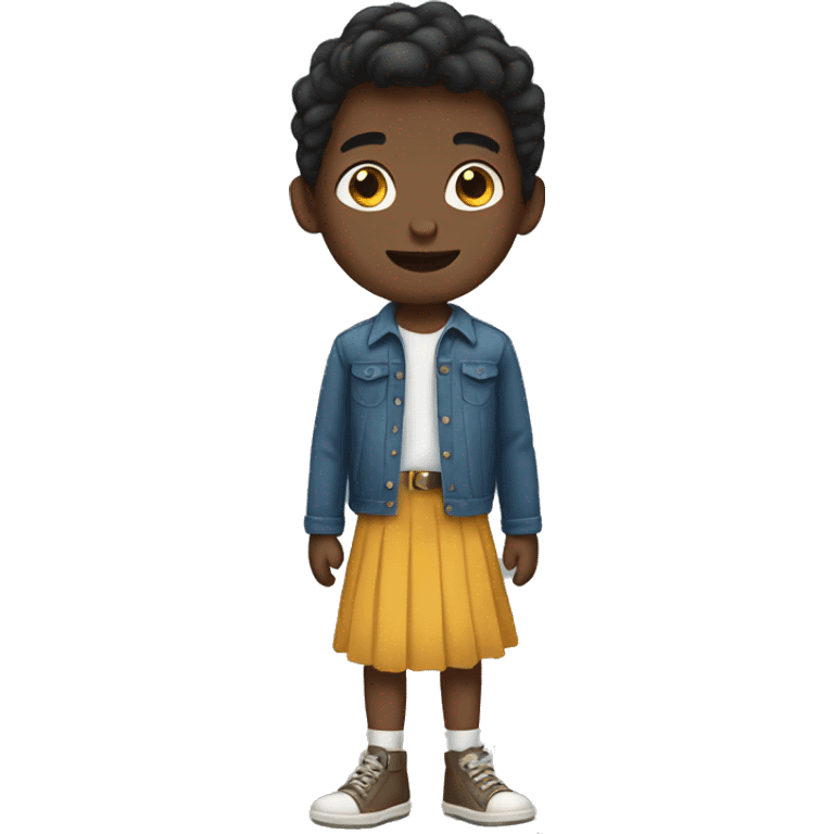 boy wearing skirt emoji