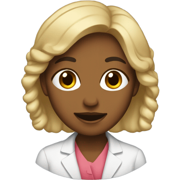 Stereotypical female quant emoji