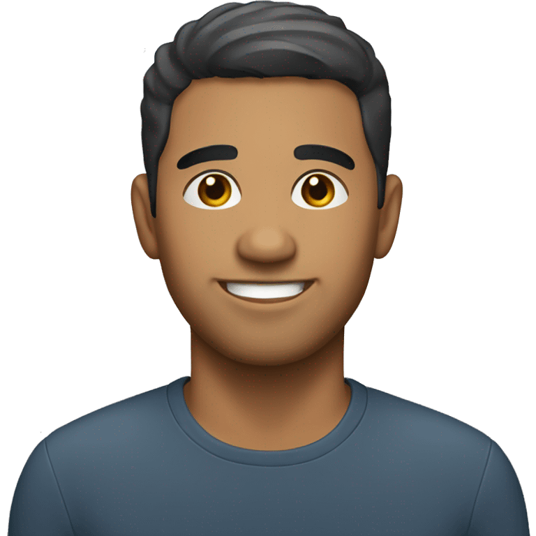 latino man with short hair emoji