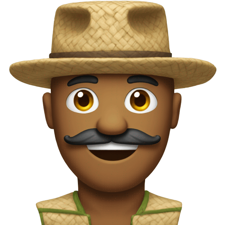 Island with arms hat mustache  emoji