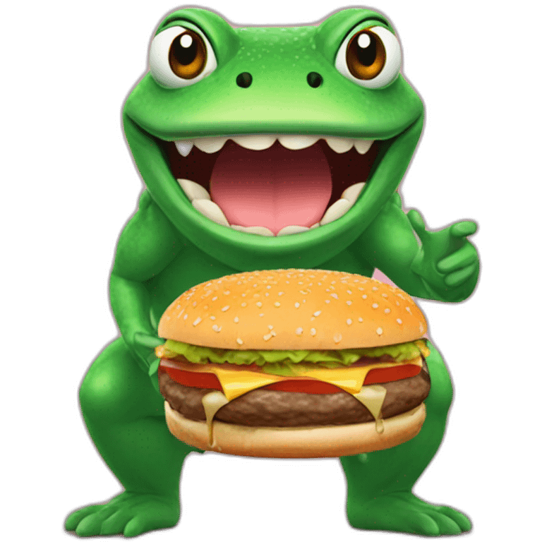 Bufo offer a burger emoji