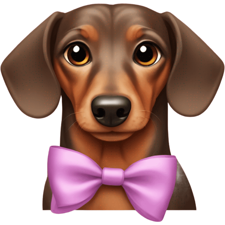 Dachshund with bows  emoji