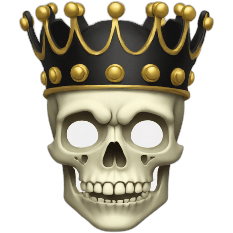 Skull king crown black emoji