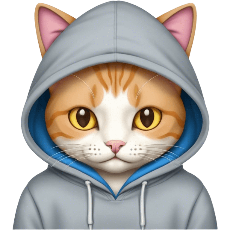 Cat with hoodie emoji