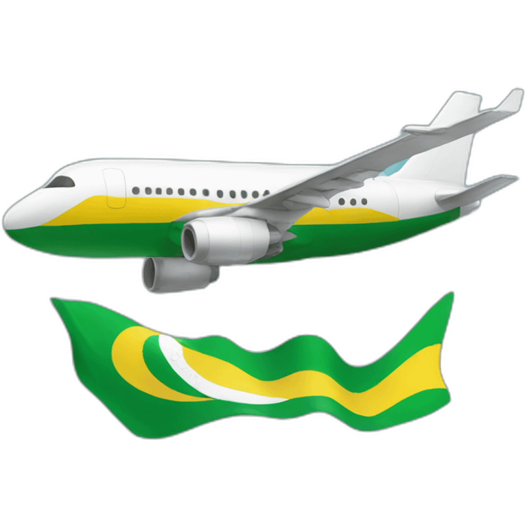 Brazil flag airplane emoji