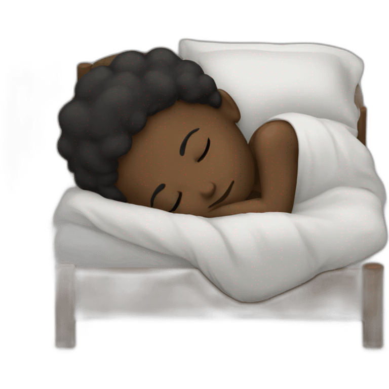 Black poeple sleep emoji