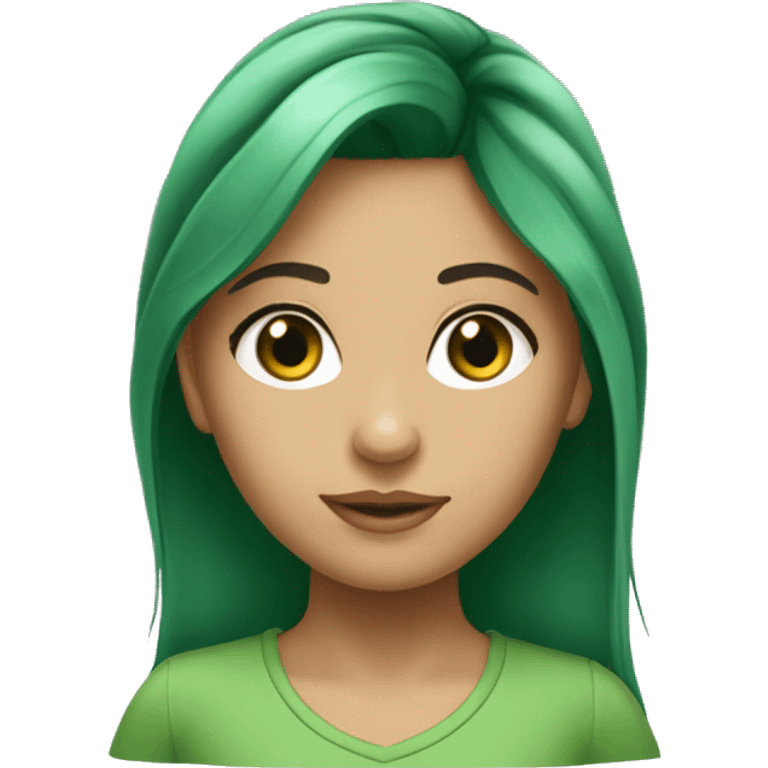 menina loira olhos verdes pele clara e cabelo cumprido emoji