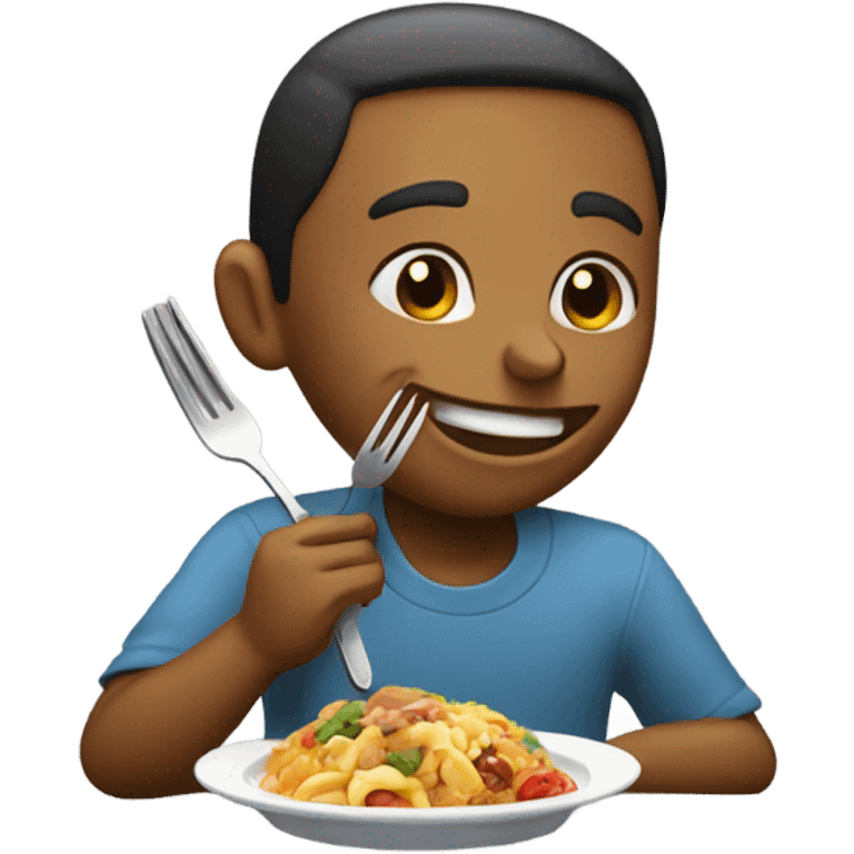 A person eating  emoji