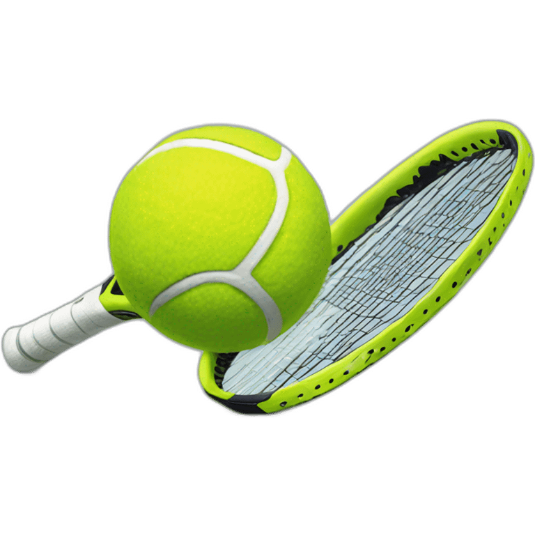 tennis racket with tennis ball emoji