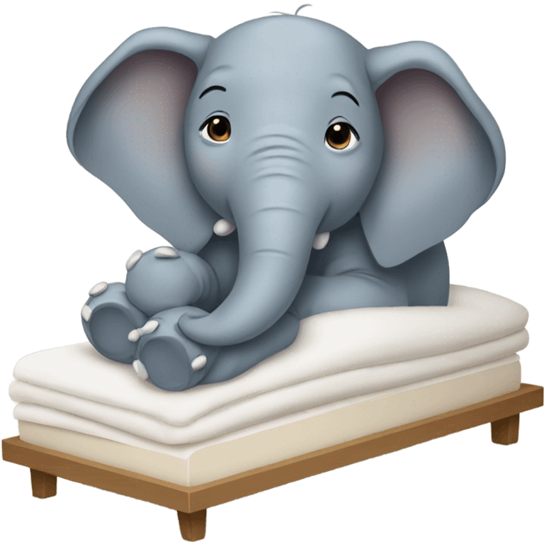 Elephant in bed emoji