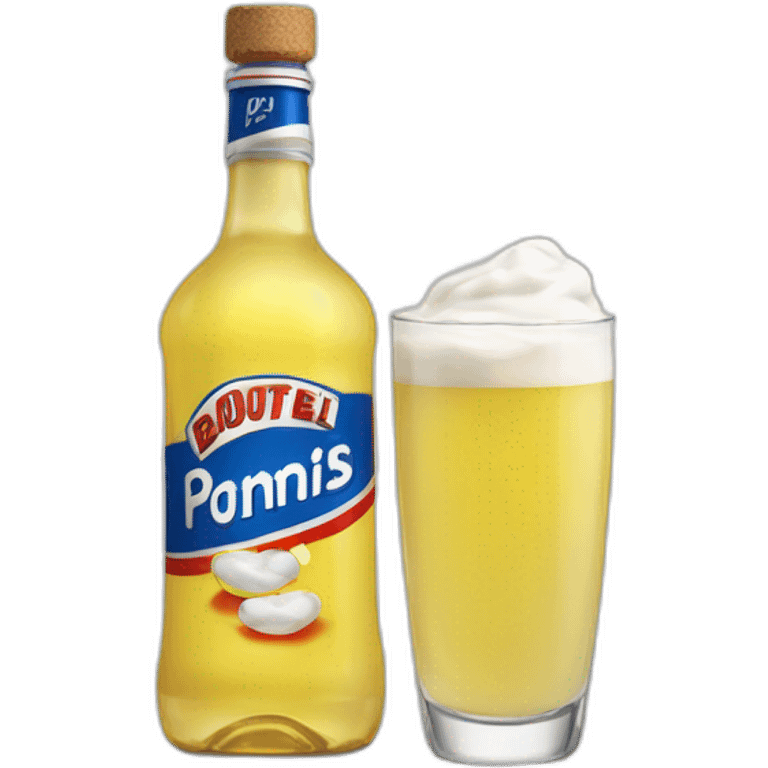 Bouteille de pastis sur ski emoji