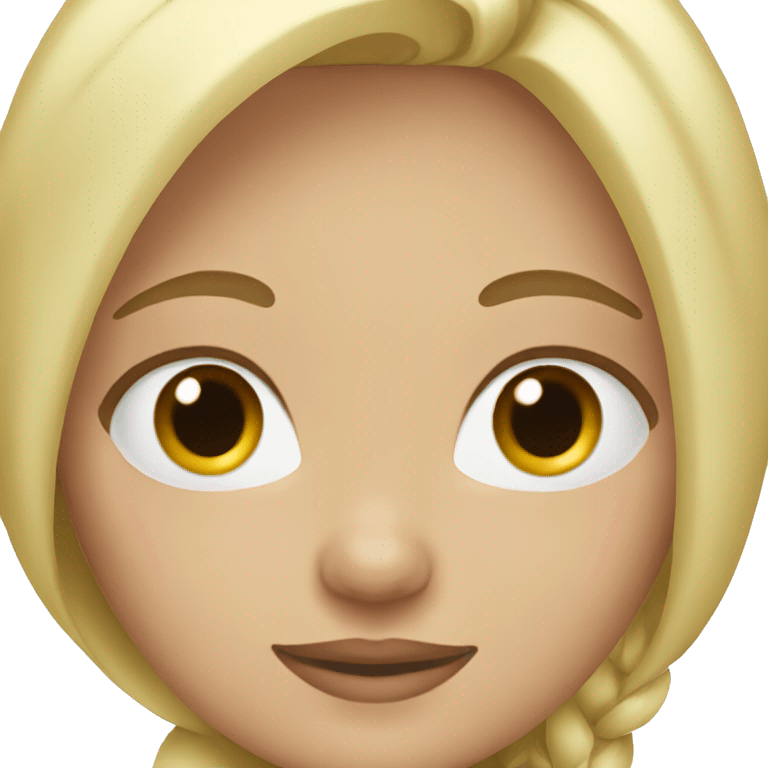 girl with blonde hair and blue   emoji