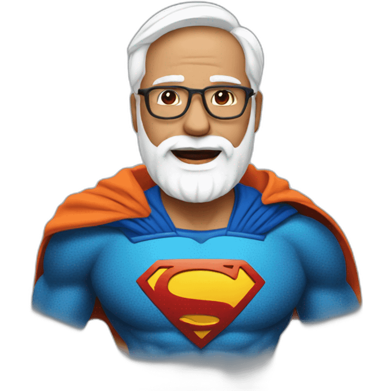 Modi Super Man  emoji