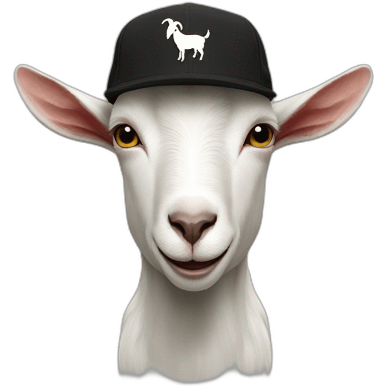 Goat in 5 panel hat emoji