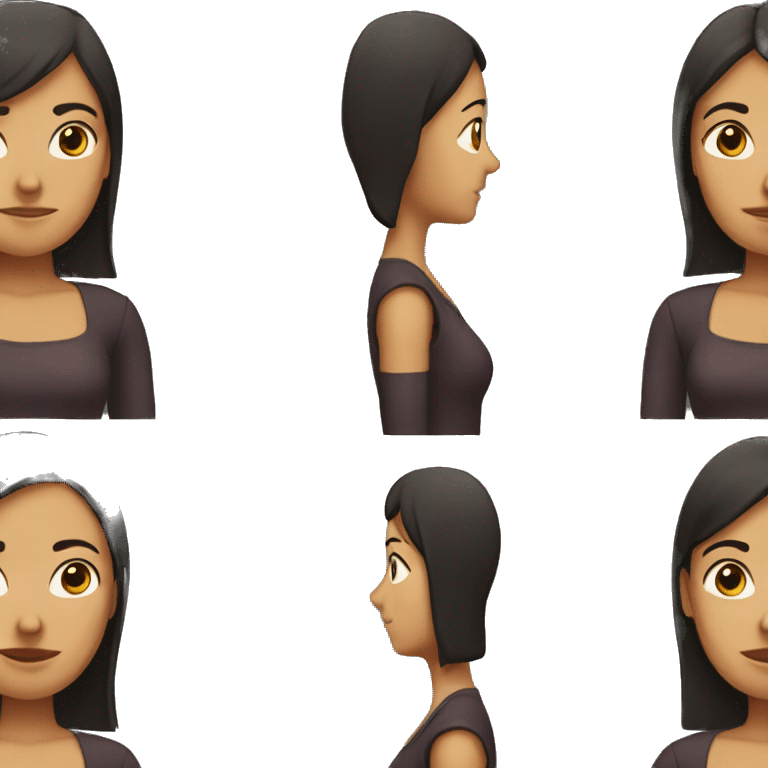 woman facing forwards without arms emoji