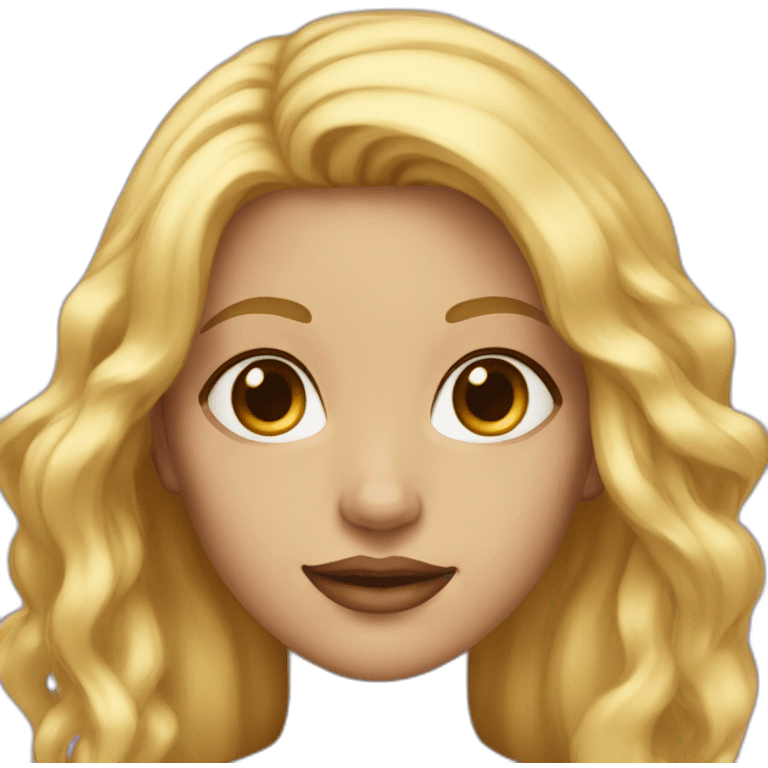 Beautiful woman with golden hair and purple eyes emoji