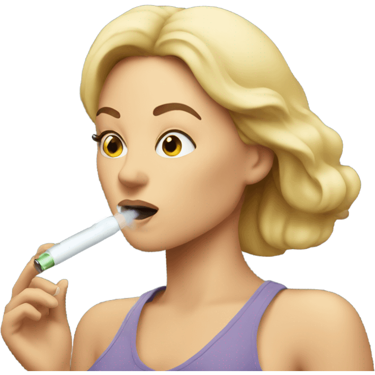 Woman vaping emoji