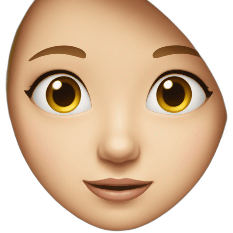 Girl with big nose emoji