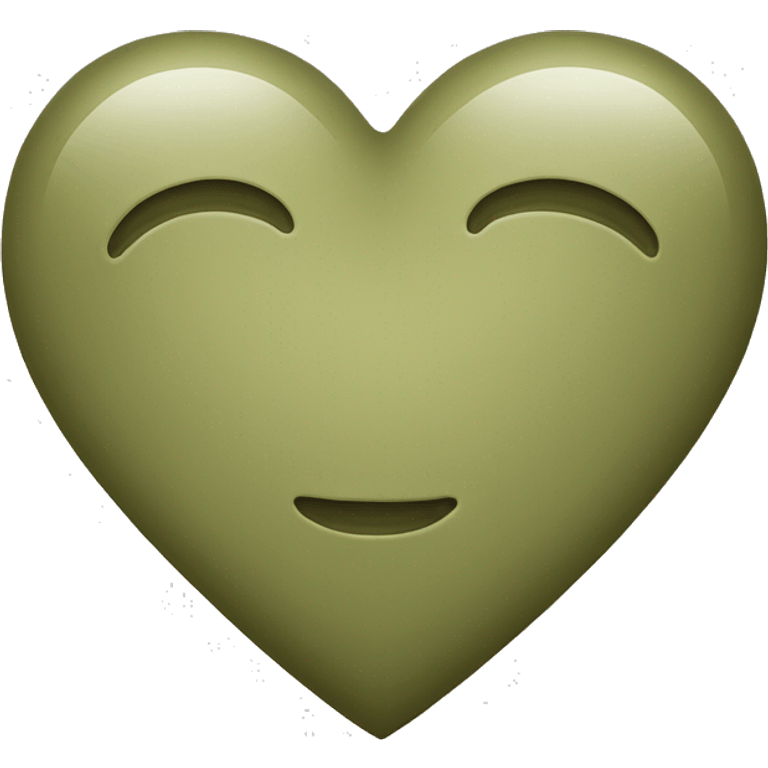 Heart-coloured-light-olive-shade emoji