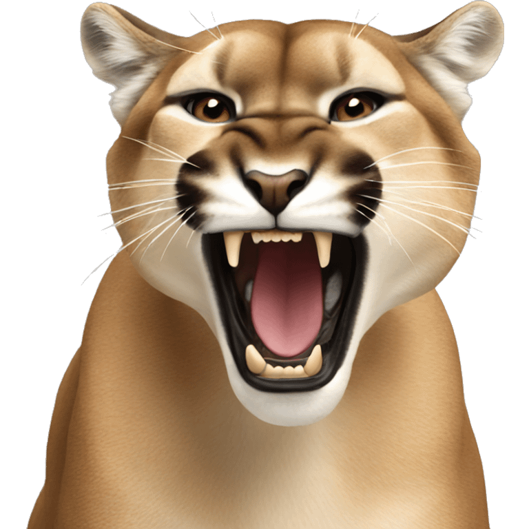 Cougar roaring emoji