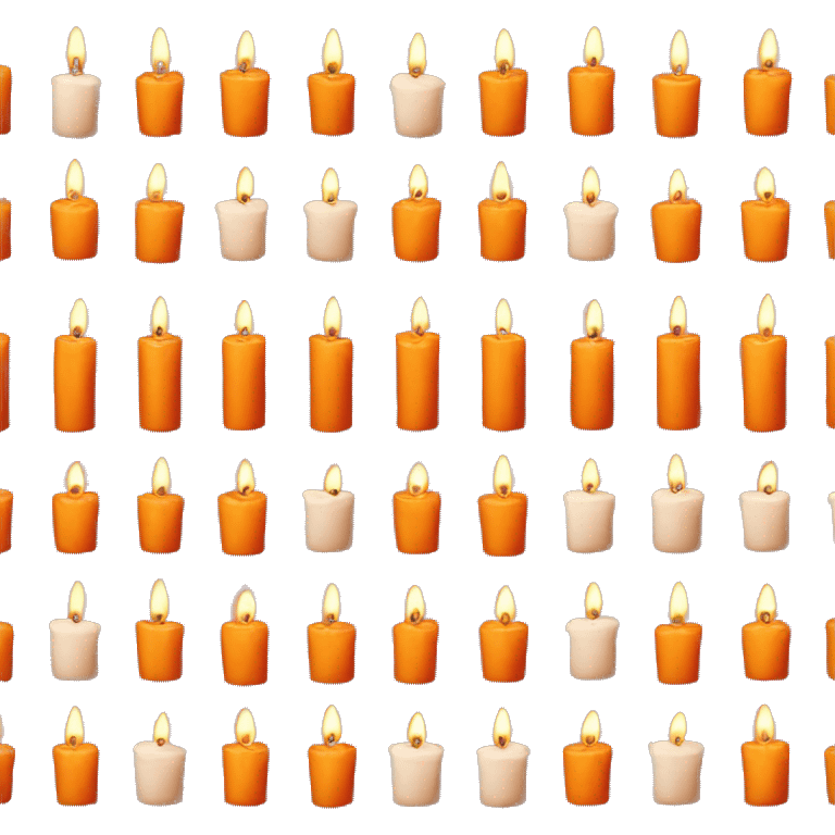 Sweet candels orange themed emoji