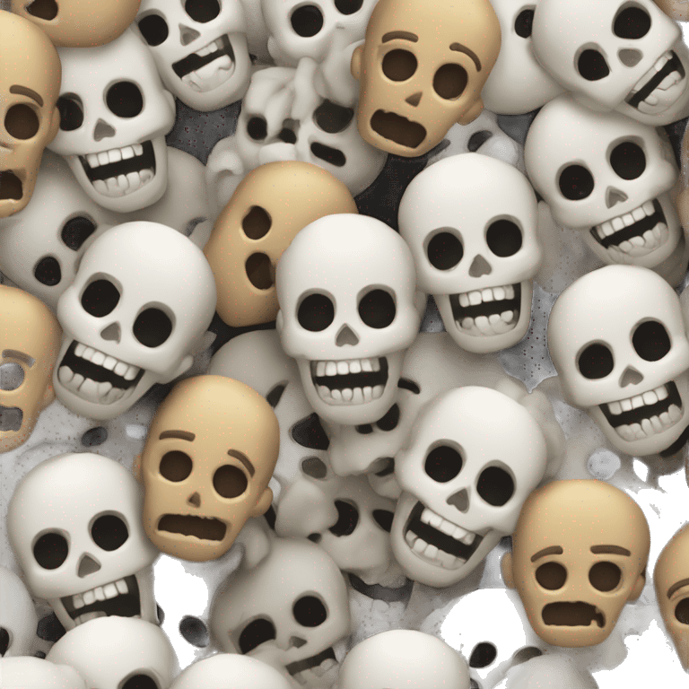 Skull There's a mist of people behind me emoji