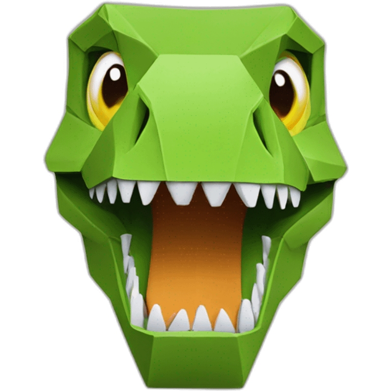 dinosaur origami face emoji