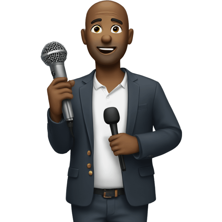 Man with mic emoji