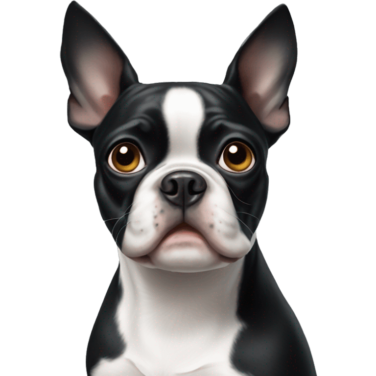 Boston terrier head tilt emoji