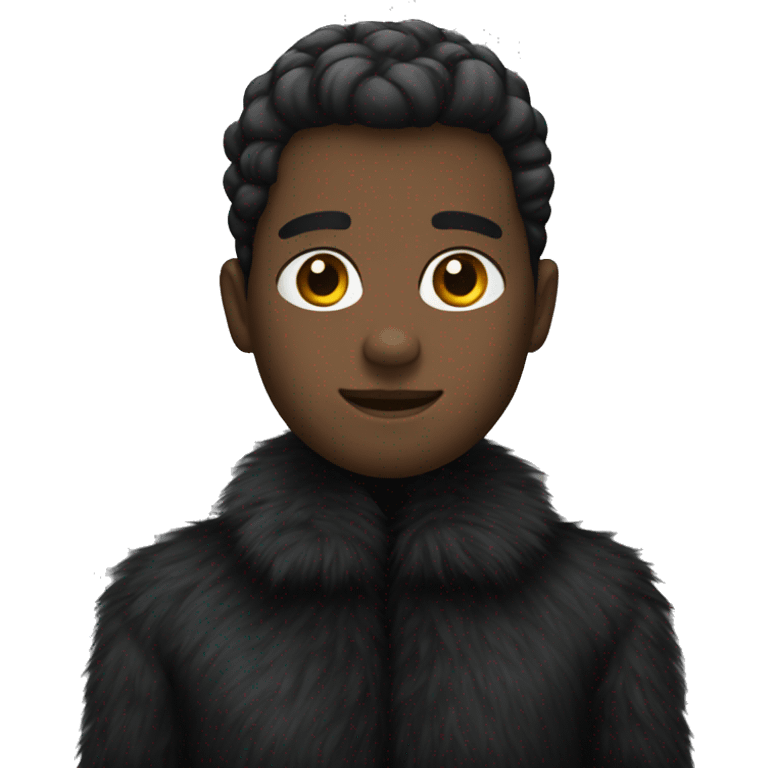 Black fur coat emoji