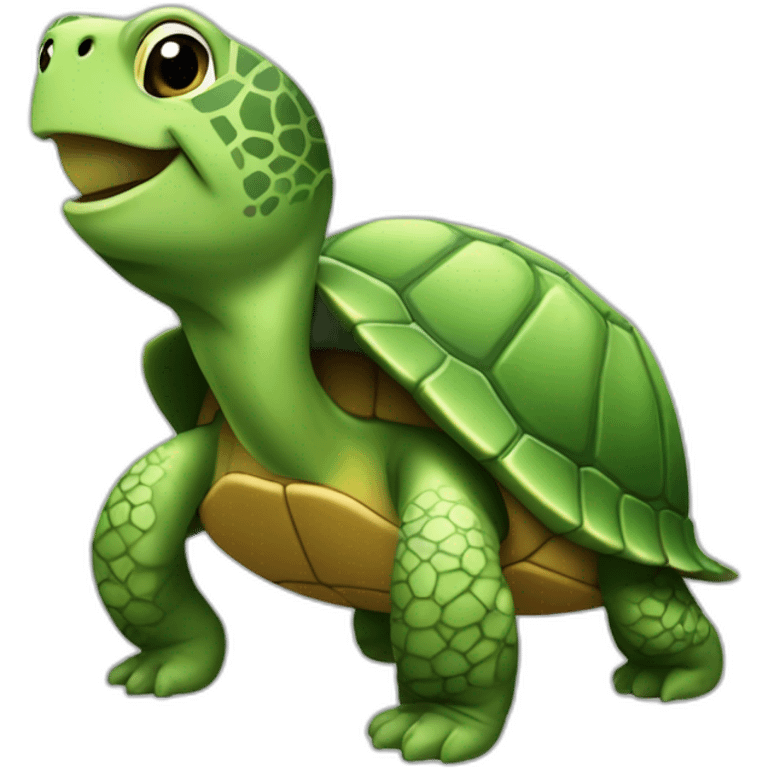 Une tortue anchaîne emoji