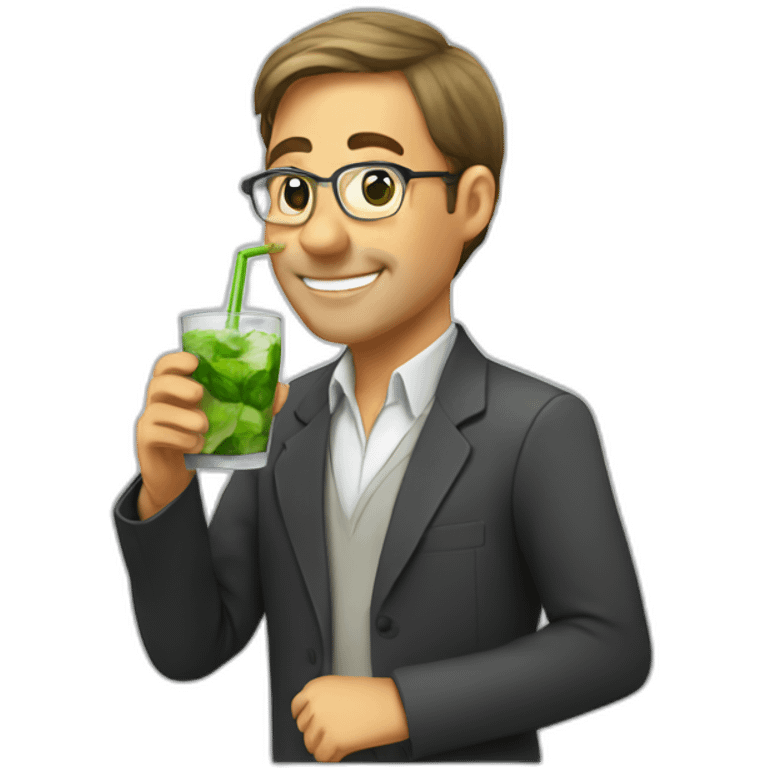 teacher drinking mojito emoji