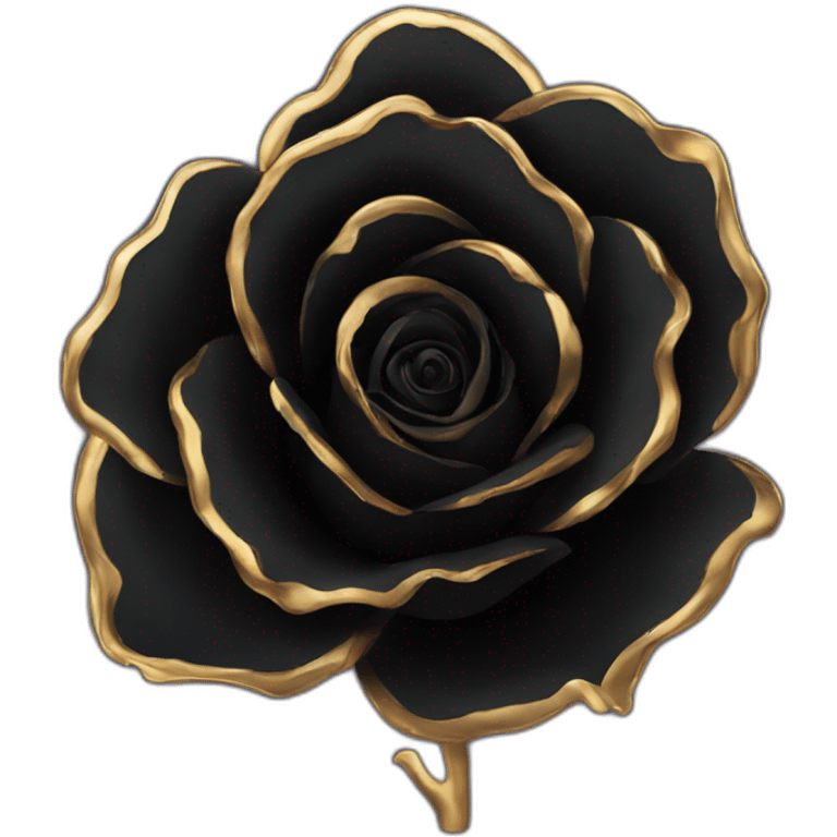 Vantablack Rose with gold trim emoji