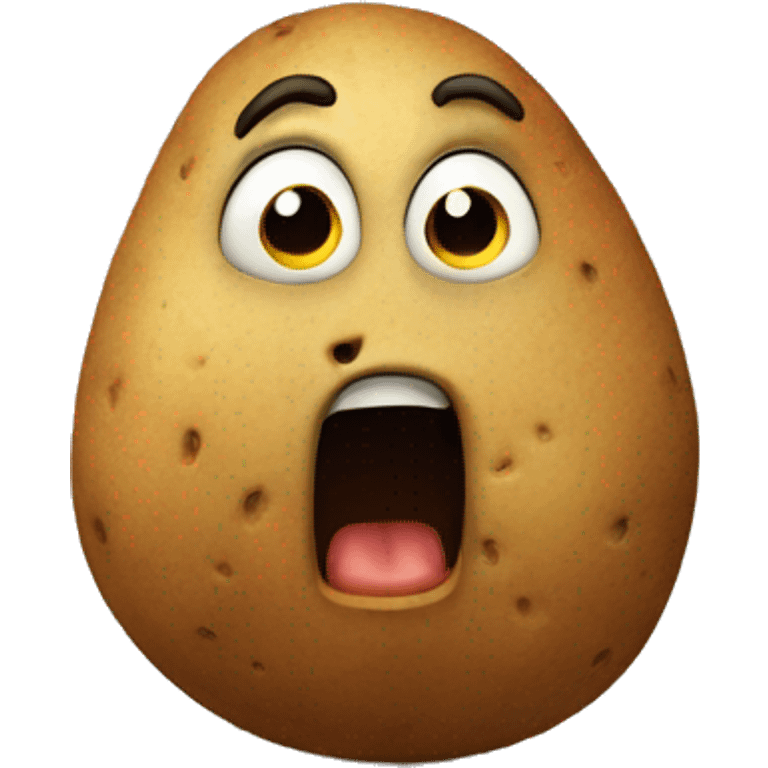 scared potato emoji