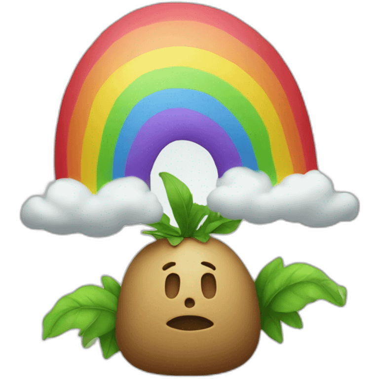 pothead on a rainbow emoji