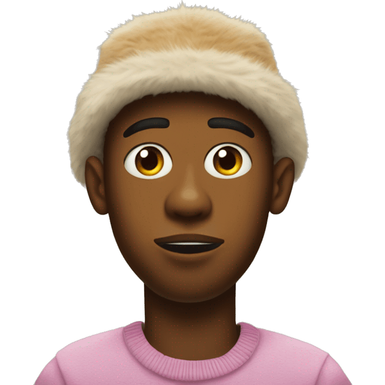 Tyler the creator with furry hat emoji