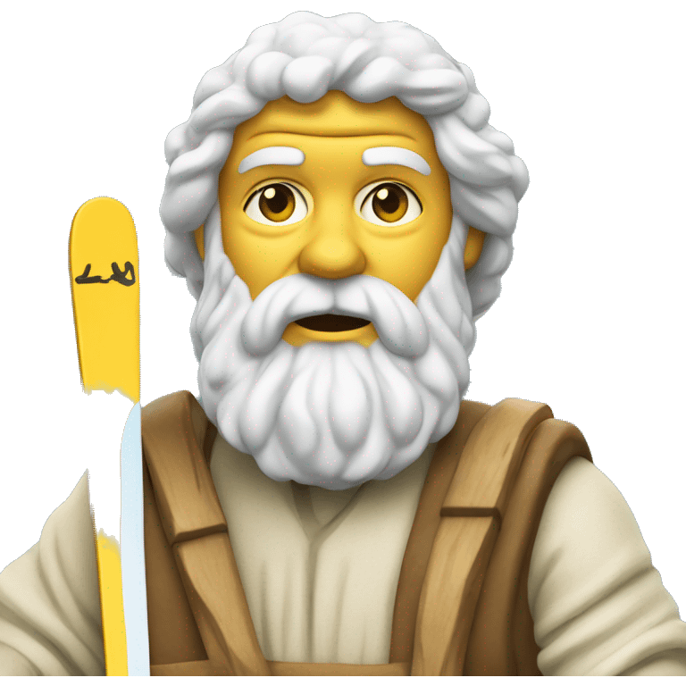 Socrates with skis  emoji