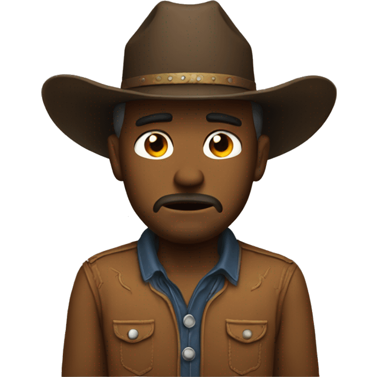 Sad cowboy emoji