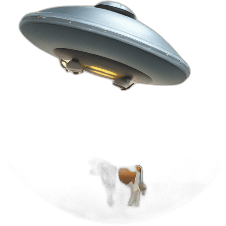 ufo abducting cow emoji