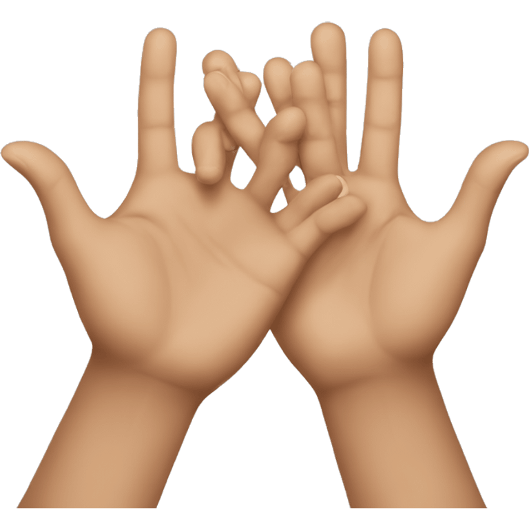 Two hands reaching each other emoji