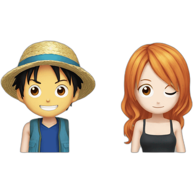 Luffy et nami emoji