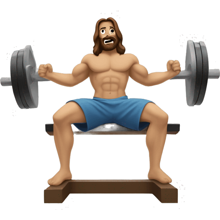 Jesus bench pressing  emoji