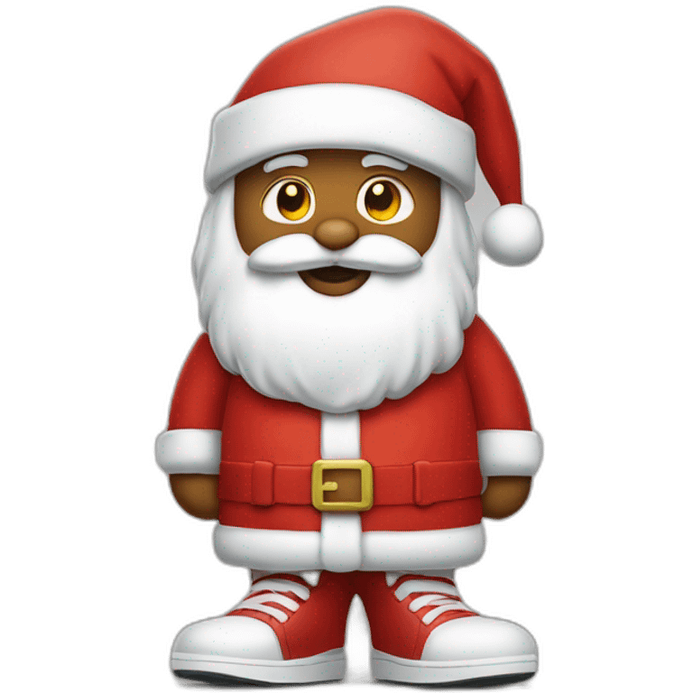 Santa claus wearing nike sneakers  emoji