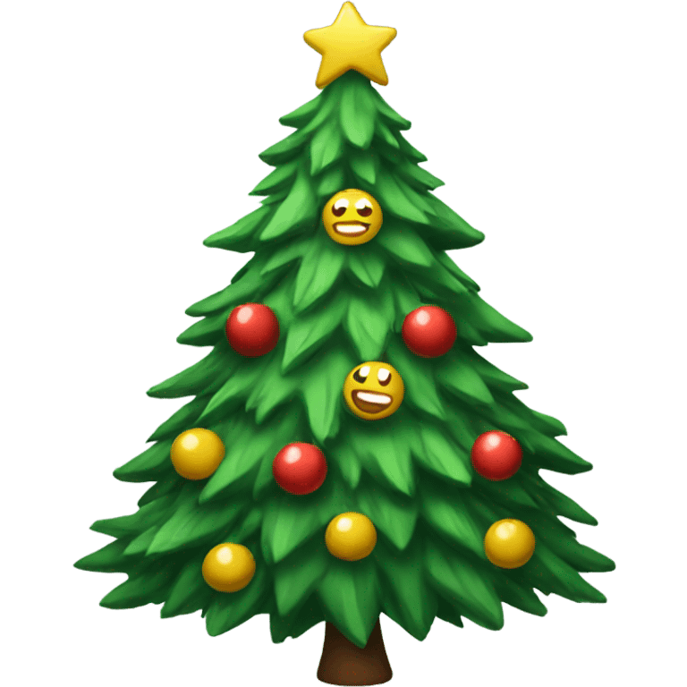 Talking Christmas tree emoji