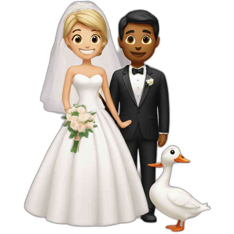 Bride and a goose emoji