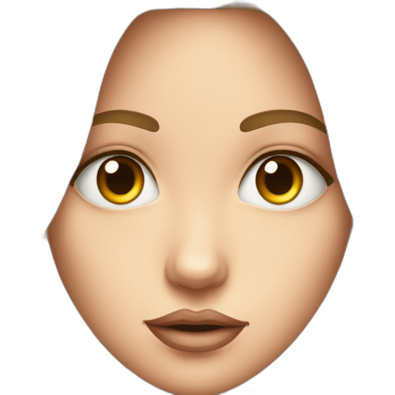 jeweled brown-flat-air-eyed white-girl mad portrait emoji