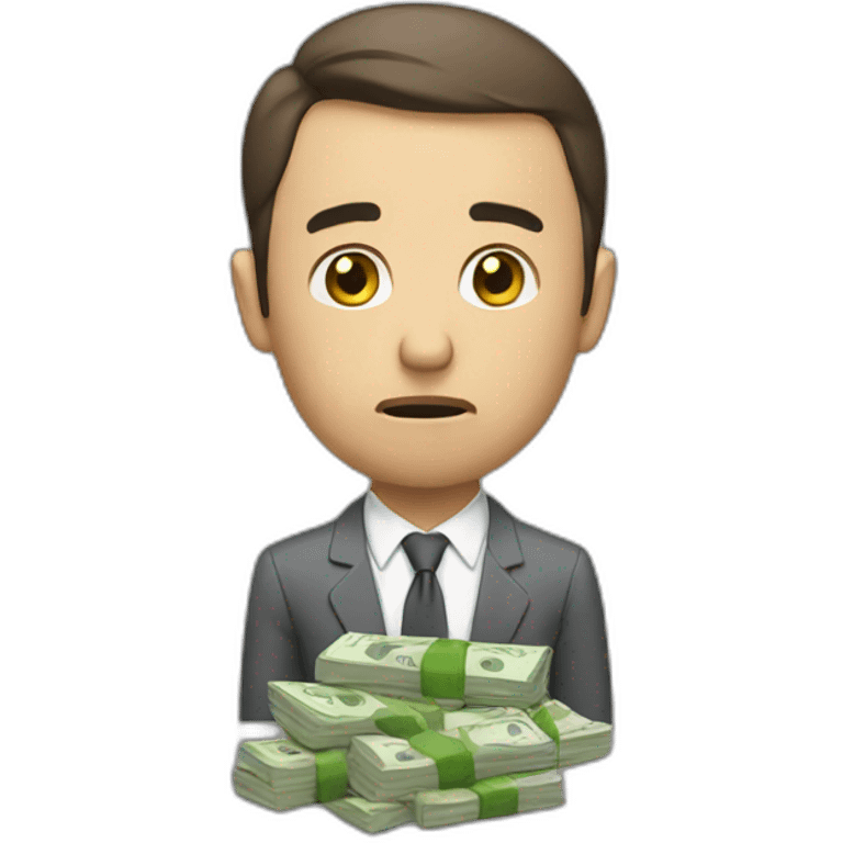 sad money investor emoji