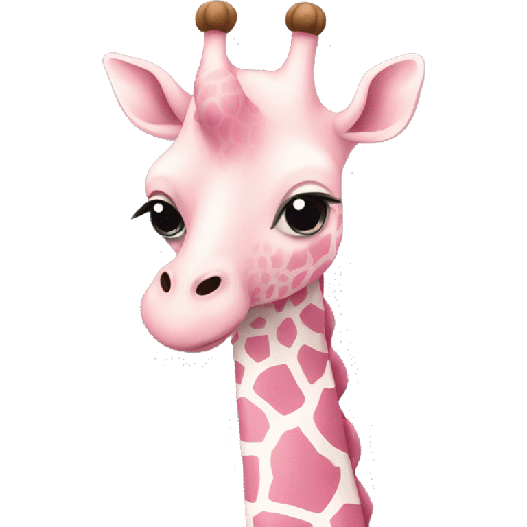 Pastel pink giraffe emoji